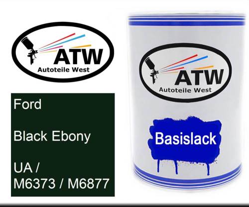 Ford, Black Ebony, UA / M6373 / M6877: 500ml Lackdose, von ATW Autoteile West.